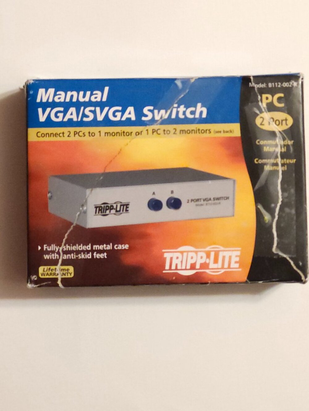 Tripp Lite B112-002-R Manual VGA/SVGA Switch BNIP